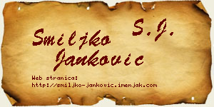 Smiljko Janković vizit kartica